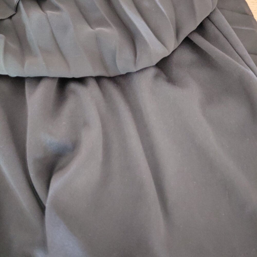 Vince Camuto Black Chiffon Maxi Midi Skirt Large Feminine Modest Closet Staple - Picture 5 of 7